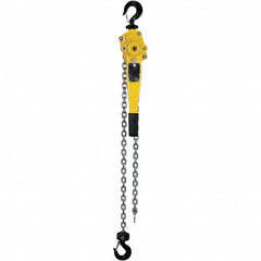 OZ Lifting Products - 3,000 Lb Capacity, 20' Lift Height, Chain Lever Hoist with Overload Protection - Exact Tooling