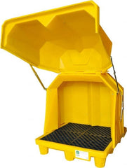 UltraTech - 66 Gal Sump, 6,000 Lb Capacity, 4 Drum, Polyethylene Spill Deck or Pallet - 58" Long x 54" Wide x 65" High, Liftable Fork, Drain Included, 2 x 2 Drum Configuration - Exact Tooling