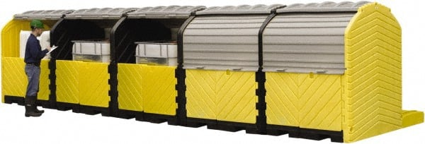 UltraTech - 375 Gallon Sump, IBC Pallet - 204 Inch Long x 64 Inch Wide x 88 Inch High, 5 Totes - Exact Tooling