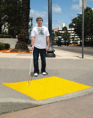 UltraTech - 4 Ft. Long x 2 Ft. Wide, Urethane Surface, Molded Bubble Entrance Matting - Outdoor, Heavy Traffic, Urethane, Yellow - Exact Tooling