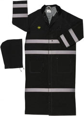 MCR Safety - Size 3XL, Black, Rain Jacket - 2 Pockets, Detachable Hood - Exact Tooling