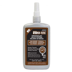 Vibra-Tite - 250 mL Bottle, Brown, Hydraulic - High Pressure Thread Sealant - Exact Tooling