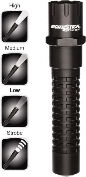 Bayco - LED Bulb, Industrial/Tactical Flashlight - Black Aluminum Body, CR123 Batteries - Exact Tooling