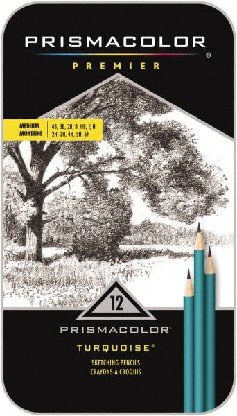Prismacolor - 2B, 2H, 3B, 3H, 4B, 4H, 5H, 6H, B, F, H, HB Graphite Pencil - Graphite - Exact Tooling