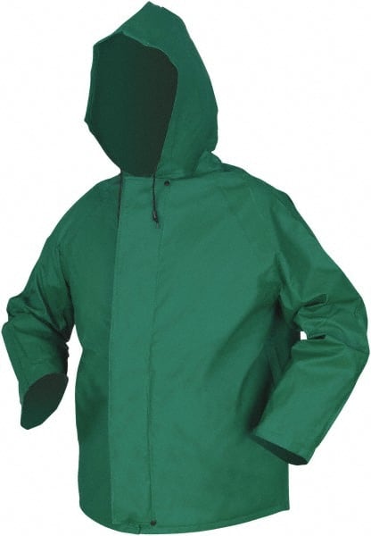 MCR Safety - Size XL, Green, Rain Jacket - Detachable Hood - Exact Tooling