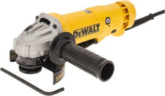 DeWALT - 4-1/2" Wheel Diam, 11,000 RPM, Corded Angle & Disc Grinder - 5/8-11 Spindle, 120 Volts, 11 Amps - Exact Tooling
