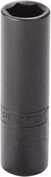 Proto - 3/16", 1/4" Drive, Deep Hand Socket - 6 Points, 2" OAL, Alloy Steel, Black Finish - Exact Tooling