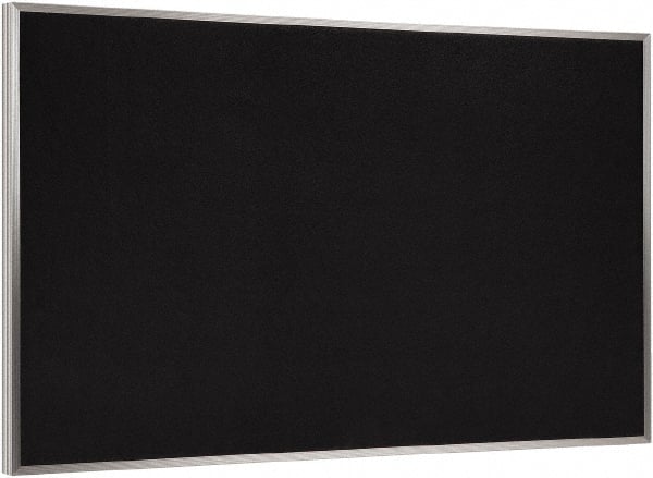 Ghent - 36" Wide x 24" High Open Cork Bulletin Board - Rubber, Black - Exact Tooling