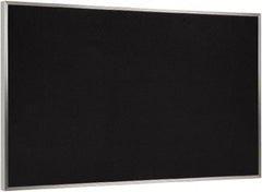 Ghent - 36" Wide x 24" High Open Cork Bulletin Board - Rubber, Black - Exact Tooling