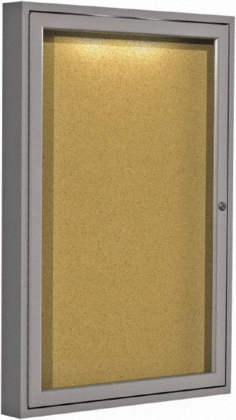 Ghent - 96-1/2" Wide x 48-1/2" High Open Cork Bulletin Board - Rubber, Confetti (Color) - Exact Tooling