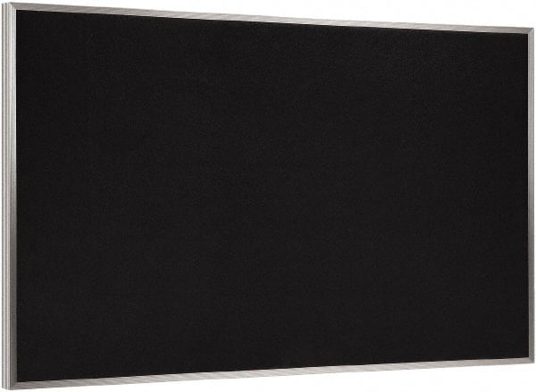 Ghent - 72-1/2" Wide x 48-1/2" High Open Cork Bulletin Board - Rubber, Black - Exact Tooling