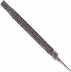 Anglo American - 14" Long, Bastard Cut, Flat American-Pattern File - Double Cut, 0.3" Overall Thickness, Tang - Exact Tooling
