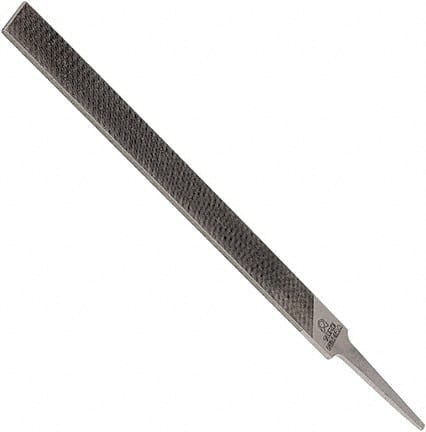 Anglo American - 12" Long, Bastard Cut, Mill American-Pattern File - Single Cut, 0.2" Overall Thickness, Tang - Exact Tooling