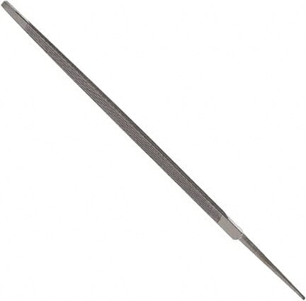 Anglo American - 7" Long, Bastard Cut, Taper American-Pattern File - Single Cut, 0.28" Overall Thickness, Tang - Exact Tooling