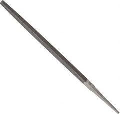 Anglo American - 6" Long, Bastard Cut, Square American-Pattern File - Double Cut, 0.22" Overall Thickness, Tang - Exact Tooling