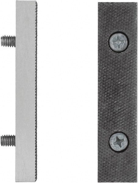 Irwin - 8" Wide x 1-1/2" High x 1" Thick, Flat/No Step Vise Jaw - Fixed Jaw, Compatible with 8" Record Bench Vises - Exact Tooling