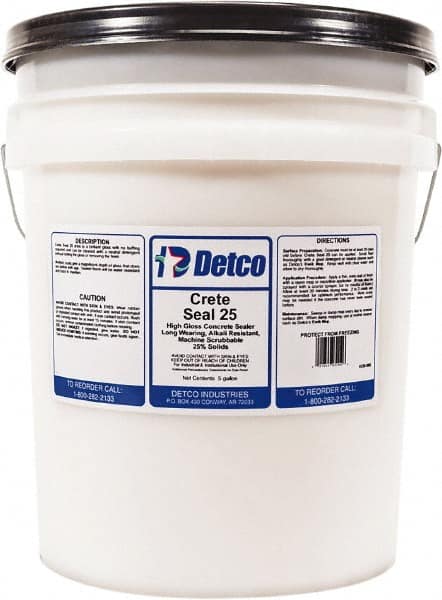 Detco - 5 Gal Pail Glossy Clear Sealer - 400 Sq Ft/Gal Coverage, <100 g/L g/L VOC Content - Exact Tooling