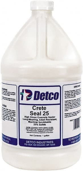 Detco - 1 Gal Bottle Glossy Clear Sealer - 400 Sq Ft/Gal Coverage, <100 g/L g/L VOC Content - Exact Tooling