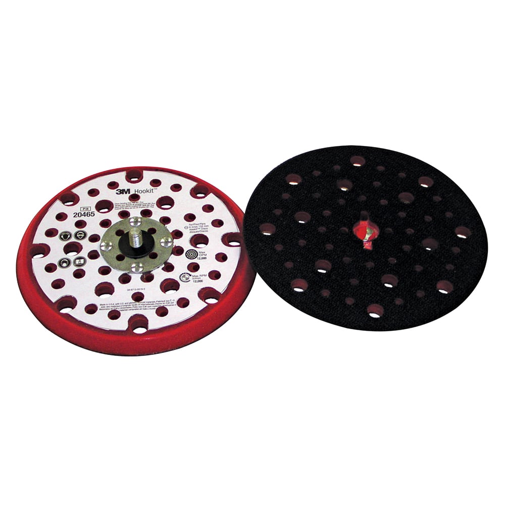 3M - Disc Backing Pads; Backing Pad Type: Hook & Loop ; Pad Diameter (Inch): 6 ; Maximum RPM: 12000.000 - Exact Tooling