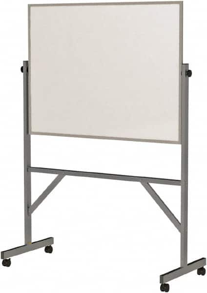 Ghent - 72" High x 53" Wide Reversible Dry Erase Board - Acrylate, 20" Deep, Includes Eraser & 4 Markers - Exact Tooling