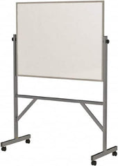 Ghent - 72" High x 53" Wide Reversible Dry Erase Board - Acrylate, 20" Deep, Includes Eraser & 4 Markers - Exact Tooling
