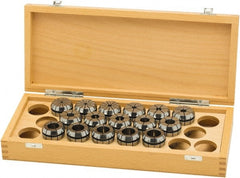 Parlec - 16 Piece, 1/8" to 1" Capacity, ER Collet Set - 0.0002" TIR, Series ER40 - Exact Tooling