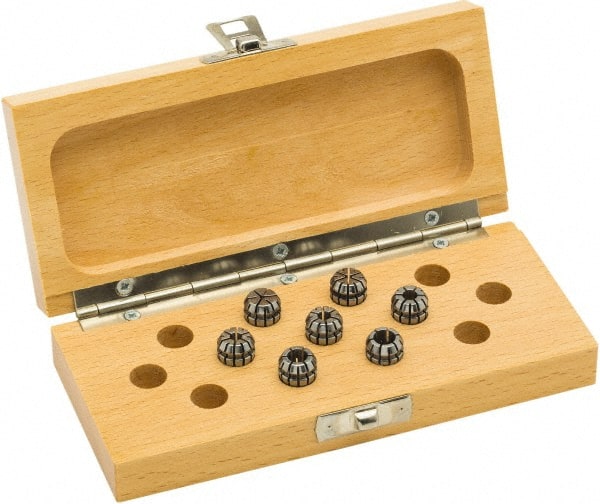 Parlec - 7 Piece, 1/16" to 1/4" Capacity, ER Collet Set - 0.0002" TIR, Series ER11 - Exact Tooling