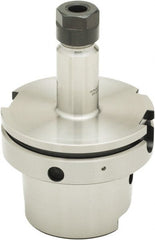Parlec - 0.5mm to 10mm Capacity, 6.42" Projection, HSK100A Hollow Taper, ER16 Collet Chuck - 0.0002" TIR, Through-Spindle - Exact Tooling