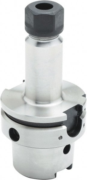 Parlec - 0.5mm to 10mm Capacity, 4.16" Projection, HSK63A Hollow Taper, ER16 Collet Chuck - 0.0002" TIR, Through-Spindle - Exact Tooling