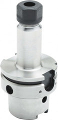 Parlec - 0.5mm to 10mm Capacity, 4.16" Projection, HSK63A Hollow Taper, ER16 Collet Chuck - 0.0002" TIR, Through-Spindle - Exact Tooling