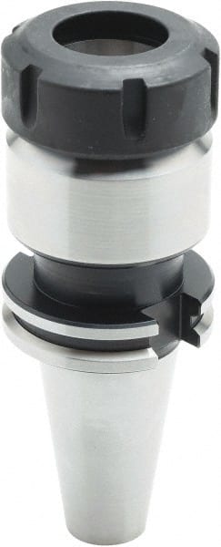 Parlec - 3mm to 30mm Capacity, 6" Projection, CAT40 Taper Shank, ER40 Collet Chuck - 8.69" OAL - Exact Tooling