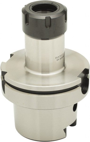 Parlec - 3mm to 30mm Capacity, 4.06" Projection, HSK100A Hollow Taper, ER40 Collet Chuck - 0.0002" TIR, Through-Spindle - Exact Tooling
