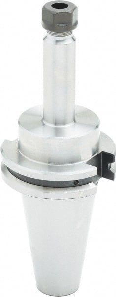 Parlec - 0.5mm to 7mm Capacity, 4" Projection, CAT40 Taper Shank, ER11 Collet Chuck - 6.69" OAL - Exact Tooling