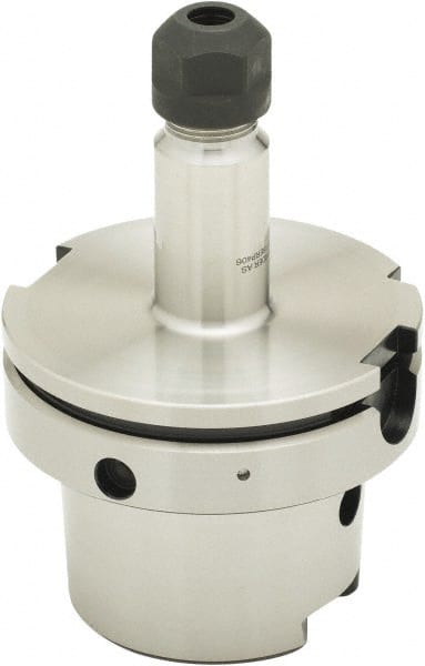 Parlec - 0.5mm to 10mm Capacity, 6.52" Projection, HSK100A Hollow Taper, ER16 Collet Chuck - 0.0002" TIR, Through-Spindle - Exact Tooling