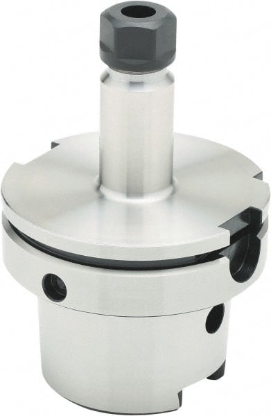 Parlec - 0.5mm to 10mm Capacity, 3.94" Projection, HSK100A Hollow Taper, ER16 Collet Chuck - 0.0002" TIR, Through-Spindle - Exact Tooling