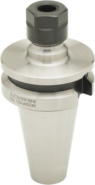 Parlec - 0.5mm to 10mm Capacity, 2.62" Projection, BT40 Taper Shank, ER16 Collet Chuck - 5.2" OAL - Exact Tooling