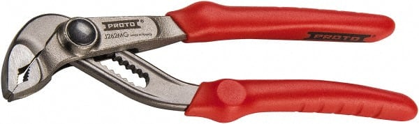 Proto - 7-9/32" OAL, 1-27/64" Max Capacity, 48mm Jaw Length, 12 Position Tongue & Groove Pliers - Slim Head - Exact Tooling