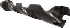 Allied Machine and Engineering - Series 32, 32 to 35mm Diam, 1-1/2" Diam Straight Shank with Flange, Helical Flute Spade Drill - 9-41/64" Max Depth, 11-23/32" Body Length, 14-13/32" OAL, Standard Length, Through Coolant - Exact Tooling