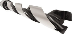 Allied Machine and Engineering - Series 29, 29 to 31.99mm Diam, 32mm Diam Straight Shank with Flange, Helical Flute Spade Drill - 223.9mm Max Depth, 264.1mm Body Length, 324.1mm OAL, Standard Length, Through Coolant - Exact Tooling