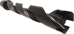 Allied Machine and Engineering - Series 29, 29 to 32mm Diam, 1-1/4" Diam Straight Shank with Flange, Helical Flute Spade Drill - 8-13/16" Max Depth, 10-27/64" Body Length, 12-45/64" OAL, Standard Length, Through Coolant - Exact Tooling