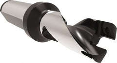 Allied Machine and Engineering - Series 16, 16 to 16.99mm Diam, 20mm Diam Straight Shank with Flange, Helical Flute Spade Drill - 21mm Max Depth, 50.8mm Body Length, 100.8mm OAL, Short Length, Through Coolant - Exact Tooling