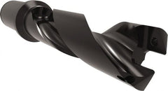 Allied Machine and Engineering - Series 32, 32 to 35mm Diam, 1-1/2" Diam Straight Shank with Flange, Helical Flute Spade Drill - 4-9/64" Max Depth, 6-29/64" Body Length, 8-57/64" OAL, Standard Length, Through Coolant - Exact Tooling