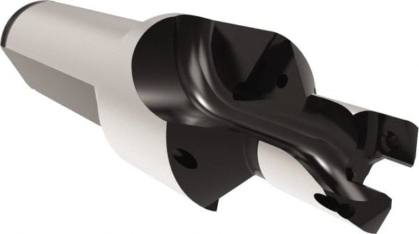 Allied Machine and Engineering - 12 to 12.99mm Diam, Straight Shank, 19.05mm Body Shank Diam, Combo Chamfer and Countersink Drill - TCMT 110204 Insert, 94.85mm OAL - Exact Tooling