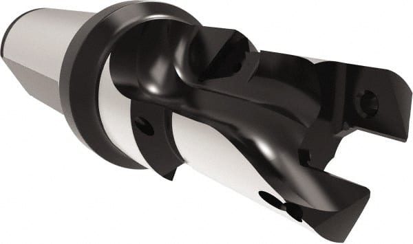 Allied Machine and Engineering - 20 to 21.99mm Diam, Straight Shank, 25.4mm Body Shank Diam, Combo Chamfer and Countersink Drill - TCMT 110204 Insert, 115.49mm OAL - Exact Tooling