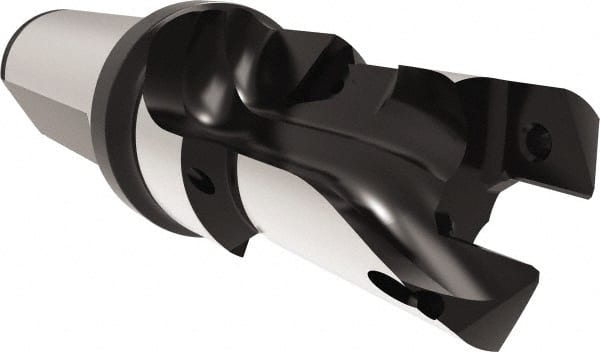 Allied Machine and Engineering - 22 to 23.99mm Diam, Straight Shank, 25.4mm Body Shank Diam, Combo Chamfer and Countersink Drill - TCMT 110204 Insert, 117.87mm OAL - Exact Tooling