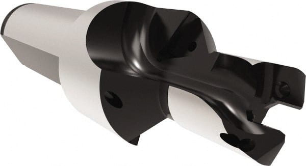 Allied Machine and Engineering - 13 to 13.99mm Diam, Straight Shank, 19.05mm Body Shank Diam, Combo Chamfer and Countersink Drill - TCMT 110204 Insert, 94.46mm OAL - Exact Tooling