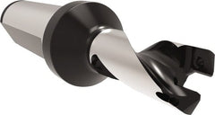 Allied Machine and Engineering - Series 12, 12 to 12.99mm Diam, 20mm Diam Straight Shank with Flange, Helical Flute Spade Drill - 16mm Max Depth, 43.2mm Body Length, 93.2mm OAL, Short Length, Through Coolant - Exact Tooling