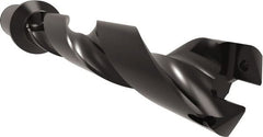 Allied Machine and Engineering - Series 32, 32 to 35mm Diam, 1-1/2" Diam Straight Shank with Flange, Helical Flute Spade Drill - 6-59/64" Max Depth, 8-31/32" Body Length, 11-21/32" OAL, Standard Length, Through Coolant - Exact Tooling
