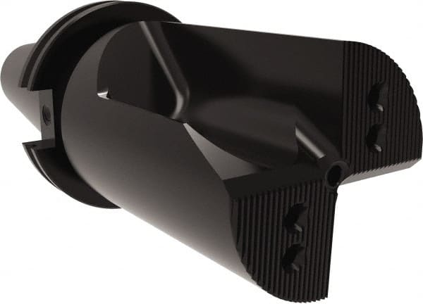 Allied Machine and Engineering - 3-3/4" Max Drill Depth, 1xD, 3.4" Diam, Indexable Insert Drill - 3 Inserts, CAT50 Taper Shank - Exact Tooling