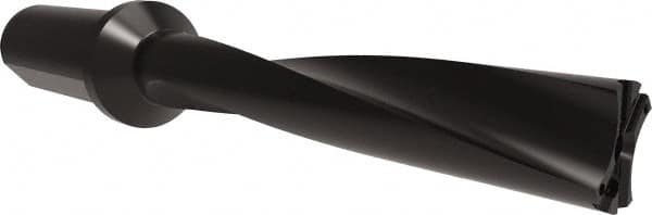 Allied Machine and Engineering - Series APX 38, 5xD, 2" Shank Diam, Drill Body - 11.2031" Drill Body Length to Flange, W3805H Toolholder, 15.7031" OAL, 11.2031" Drill Body Length, Weldon Flat Shank, Through Coolant - Exact Tooling